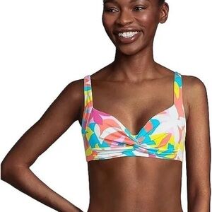 Lands End twist front bikini top
